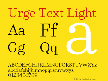Urge Text-Light 1.000图片样张