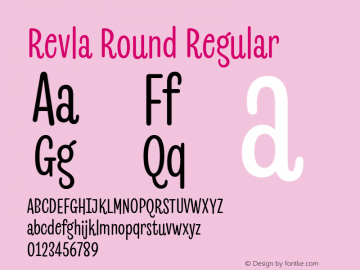 Revla Round Regular Version 1.000图片样张