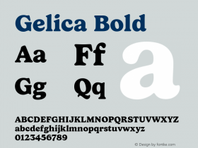 Gelica-Bold Version 1.000图片样张