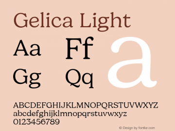 Gelica-Light Version 1.000图片样张