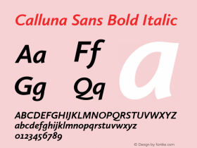 Calluna Sans Bold Italic Version 2.047图片样张