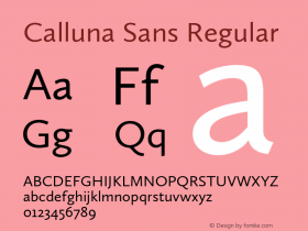 Calluna Sans Version 2.040图片样张