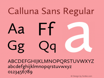 Calluna Sans Version 2.040图片样张