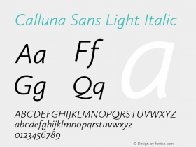 Calluna Sans Light Italic Version 2.047图片样张