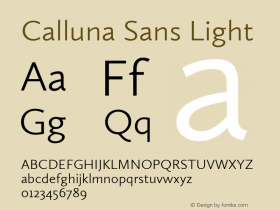 Calluna Sans Light Version 2.040图片样张