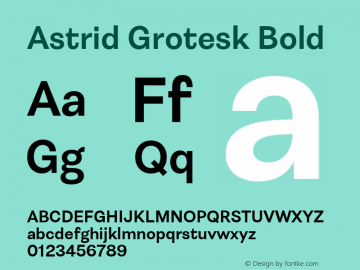 Astrid Grotesk Bold Version 2.000图片样张