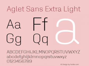 Aglet Sans Extra Light V�e�r�s�i�o�n� �1�.�0�0�2�;�h�o�t�c�o�n�v� �1�.�0�.�1�1�6�;�m�a�k�e�o�t�f�e�x�e� �2�.�5�.�6�5�6�0�1图片样张