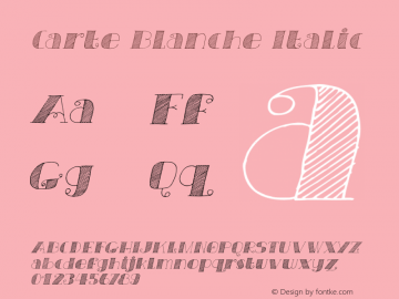 Carte Blanche Italic Version 1.001图片样张