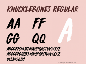Knucklebones Regular Version 1.001图片样张