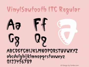 VinylSawtooth ITC Regular 003.001 Font Sample