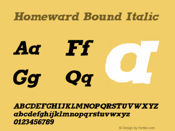 Homeward Bound Italic Version 1.000图片样张