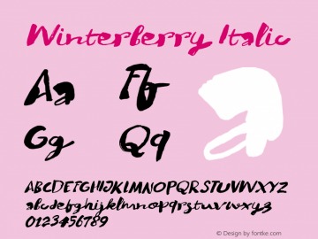 Winterberry Italic Version 1.000图片样张