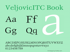 VeljovicITC Book Version 001.000图片样张