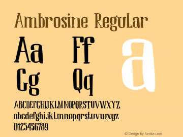 Ambrosine Regular Version 1.000图片样张