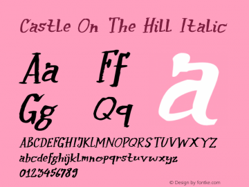 Castle On The Hill Italic Version 1.000图片样张