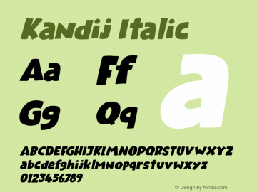 Kandij Italic Version 1.000图片样张