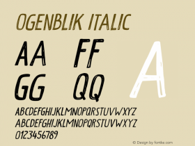 Ogenblik Italic Version 1.000图片样张