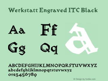 Werkstatt Engraved ITC Black Version 001.001 Font Sample