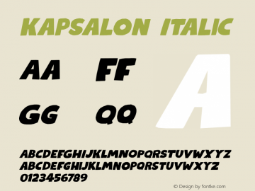 Kapsalon Italic Version 1.000图片样张