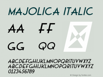 Majolica-Italic Version 1.000图片样张