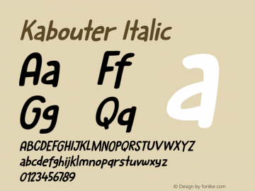 Kabouter Italic Version 1.000图片样张