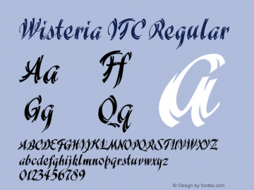 Wisteria ITC Regular 003.001 Font Sample