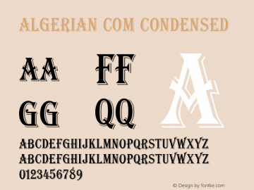 Algerian Com Condensed Version 1.01图片样张