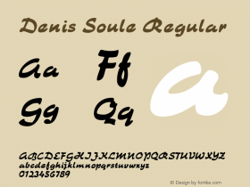 Denis Soule Version 1.000;January 20, 2022;FontCreator 14.0.0.2794 64-bit图片样张