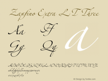 Zapfino Extra LT Three Version 1.000;PS 001.000;Core 1.0.38 Font Sample