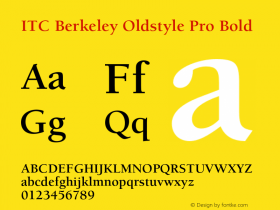 BerkeleyPro-Bold Version 2.000 Build 1000图片样张