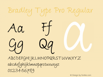 BradleyTypePro-Regular Version 1.00图片样张