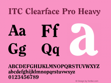 ClearfaceITCPro-Heavy Version 1.000 Build 1000图片样张