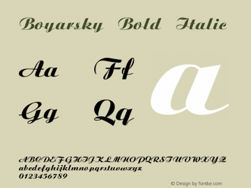 Boyarsky Bold Italic 001.001图片样张