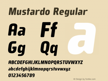 Mustardo Regular Version 001.000图片样张