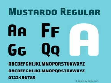 Mustardo Regular Version 001.000 Font Sample