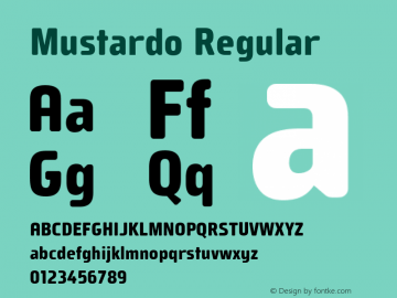 Mustardo Regular Version 001.000 Font Sample