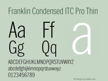 FranklinCondITCPro-Thin Version 1.01图片样张