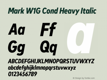 Mark W1G Cond Heavy Italic Version 1.00, build 9, g2.6.4 b1272, s3图片样张