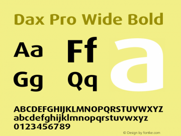 Dax Pro Wide Bold Version 7.504; 2006; Build 1022图片样张