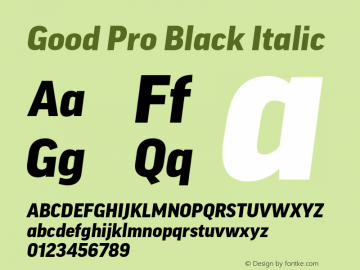 Good Pro Black Italic Version 7.60图片样张