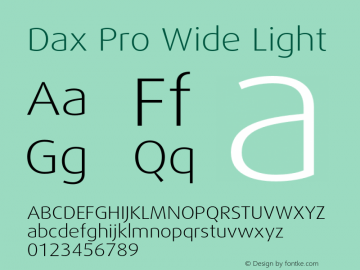 Dax Pro Wide Light Version 7.504; 2006; Build 1022图片样张