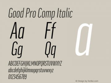 Good Pro Comp Italic Version 7.60图片样张