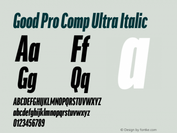 Good Pro Comp Ultra Italic Version 7.60图片样张