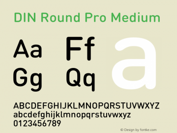 DIN Round Pro Medium Version 7.601, build 1030, FoPs, FL 5.04图片样张