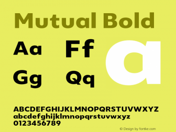 Mutual Bold Version 1.00图片样张