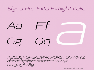 SignaPro-ExtdExtlightIta Version 7.504; 2015; Build 1024图片样张