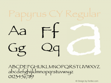 Papyrus CY Regular Version 1.0图片样张