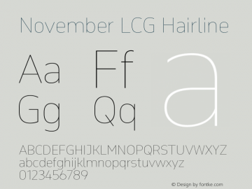 November LCG Hairline Version 2.067图片样张