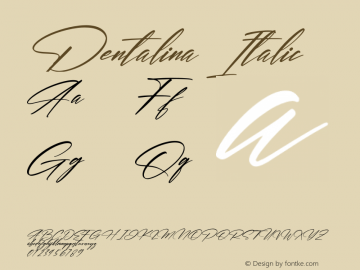 Pentalina Italic Version 1.00;October 27, 2021;FontCreator 13.0.0.2683 64-bit图片样张