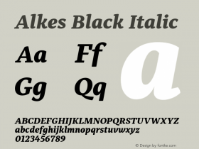 Alkes Black Italic Version 1.000; ttfautohint (v1.8)图片样张